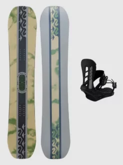 K2 Geometric + Sonic Blk L 2024 Snowboard Set